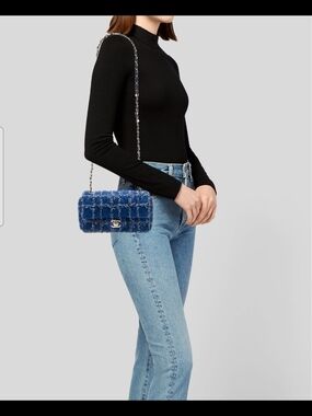 Chanel Blue Quilted Shoulder Bag